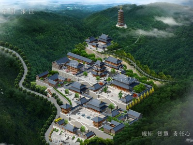 淮安龙王寺古建规划设计布局图